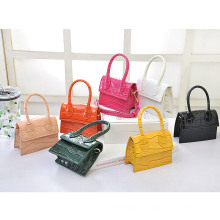 Fashion Small Crocodile Pattern Women′s Bag Crossbody PU Leather Top-Handle Handbags Mini Shoulder Bag Women Messenger Bags